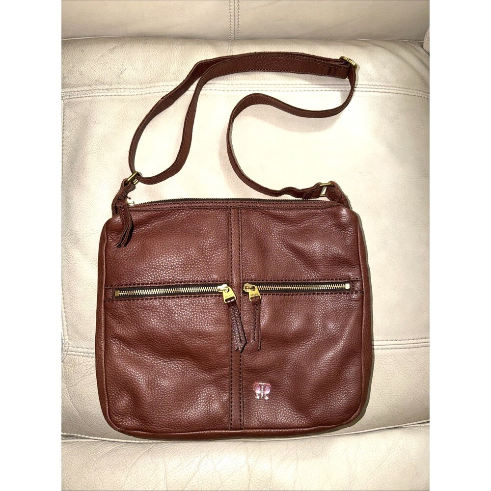 Fossil Erin Leather Crossbody Bag Dark Red